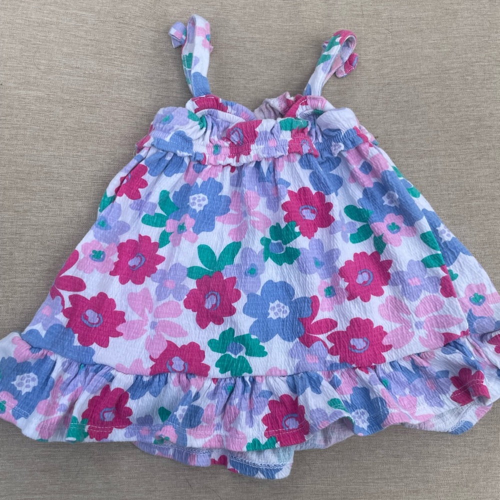 Floral Sundress with Ruffle Hem - Picture 2 of 2